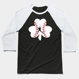 Distressed Shamrock Baseball St Patricks Day Baseball T-Shirt